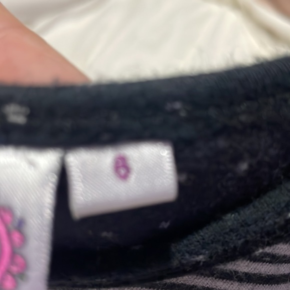 Lilli Lovebirds 6 hi low hemline ruffled black grey dress mismatch matching euc - Picture 7 of 9